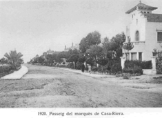 1920 - Passeig del Marqus de Casa Riera
