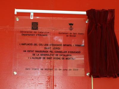 Inauguraci de les noves installacions de l'escola Sant Jordi