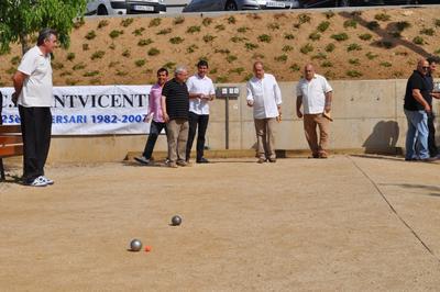 Felip Puig amb el Club petanca Santvicent