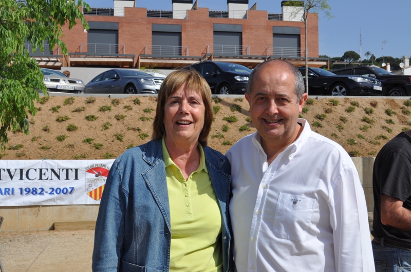 Felip Puig amb el Club petanca Santvicent