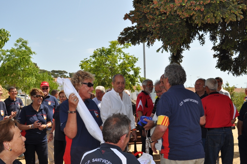 Felip Puig amb el Club petanca Santvicent