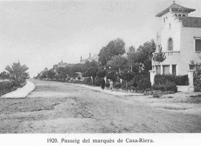 1920 - Passeig del Marqus de Casa Riera