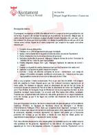 Carta de l'alcalde sobre el pressupost 2009