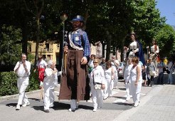 Pedro Curado, portador de gegants invident