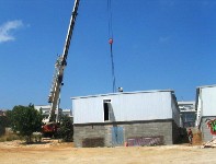 Instal·lació nou mòdul a l'institut de Sant Vicenç