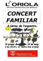Cartell concert familiar L'Oriola