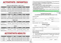 Activitats extraescolars 2012-2013