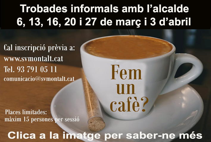 Cicle de trobades informals amb l'alcalde Cicle de trobades informals amb l'alcalde