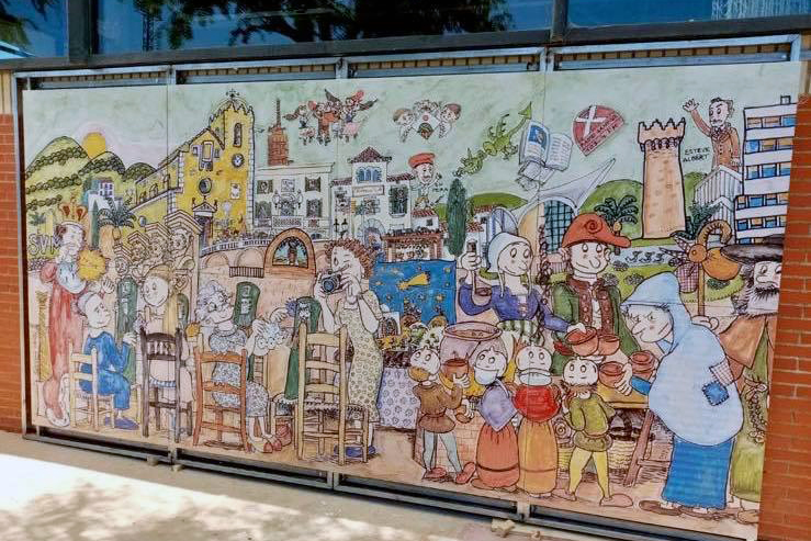 Mural gegant Pilarín Bayés