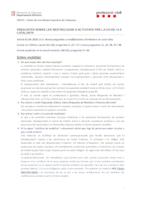 Questionari preguntes i respostes restriccions activitats coronavirus (01/03/2020)