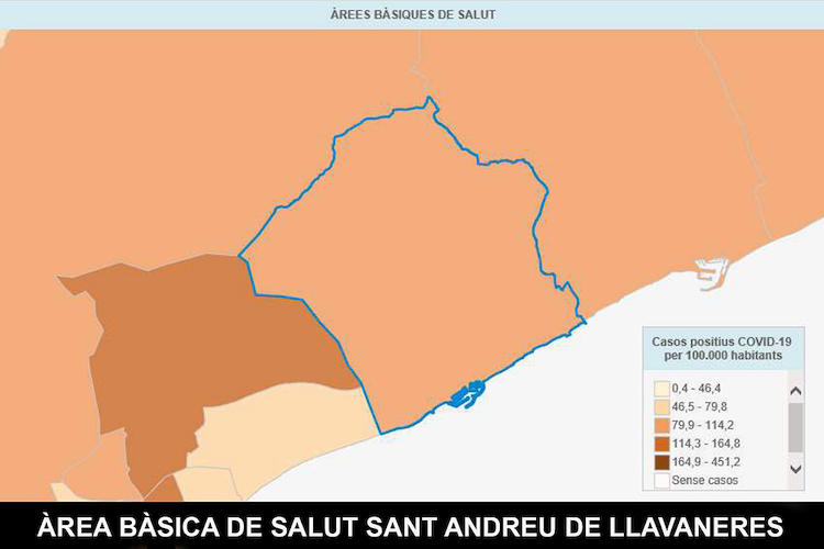 Mapa positius COVID-19