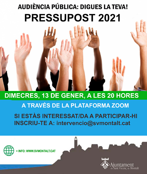 Audiència Pública Pressupost 2021