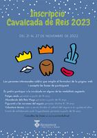 Cartell Inscripcions Cavalcada Reis 2023