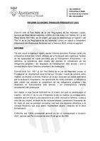 Informe Econòmic-financer Pressupost 2022