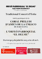 Concert estiu Orfeó Parroquial El Delme