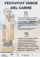 Cartell festivitat Mare de Déu del Carme