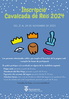 Cartell Inscripcions Cavalcada Reis 2024