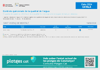 control qualitat aigua segona quinzena agost