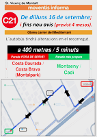 Afectacions bus obres c/ Mediterrani