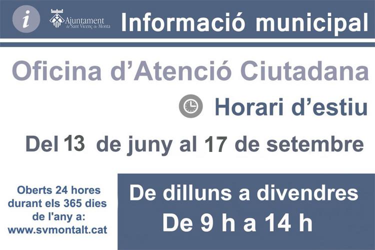 Horari estiu