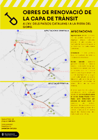 CARTELL OBRES DE RENOVACIÓ AV. PAÏSOS CATALANS I RIERA DEL GORG