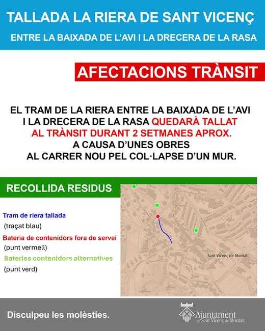 Afectacions riera Sant Vicenç