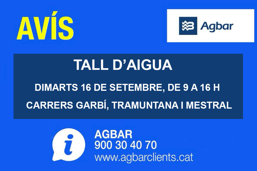 Tall d'aigua