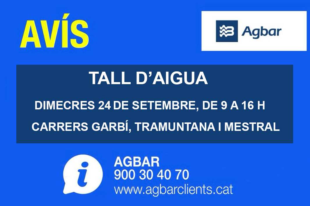 Tall d'aigua