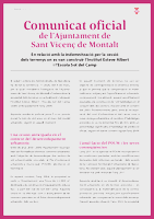 Comunicat oficial InfoMontalt Maig 2026