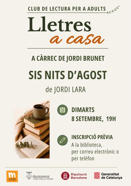 Lletres a casa club de lectura cartell