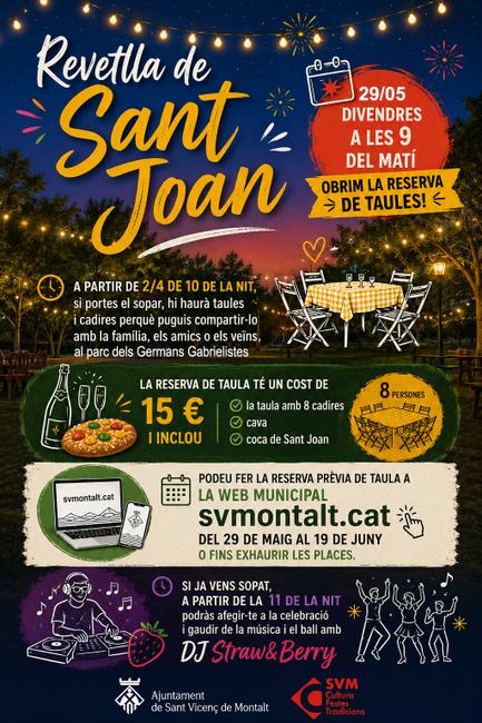 Reserva taules Sant Joan