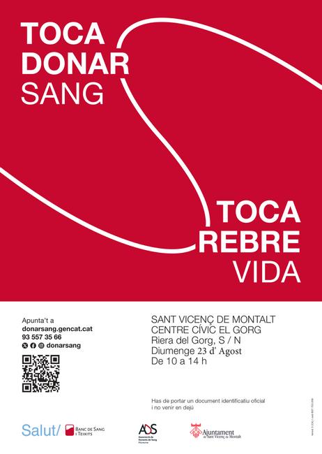 Cartell Campanya Donaci&oacute; de Sang Agost 2026